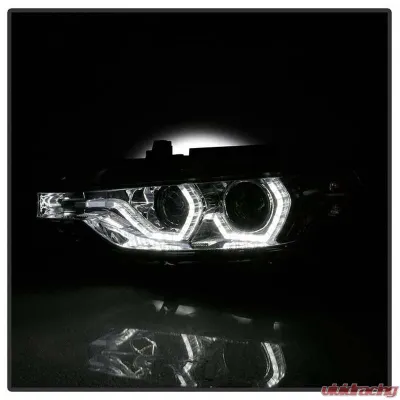 Spyder Auto Projector Headlights with LED DRL Chrome for BMW 3-Series F30 2012-2014 - PRO-YD-BMWF3012-DRL-C
