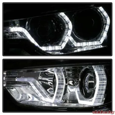 Spyder Auto Projector Headlights with LED DRL Chrome for BMW 3-Series F30 2012-2014 - PRO-YD-BMWF3012-DRL-C