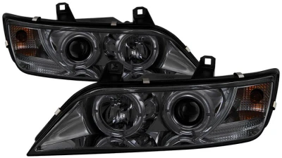 Spyder Auto Smoke LED Halo Projector Headlights for BMW Z3 M 1997-2002, High/Low H1                                     - PRO-YD-BMWZ396-HL-SM - Image 9