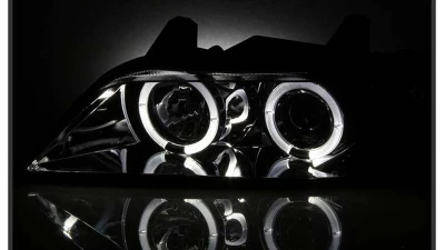Spyder Auto Smoke LED Halo Projector Headlights for BMW Z3 M 1997-2002, High/Low H1                                     - PRO-YD-BMWZ396-HL-SM - Image 6