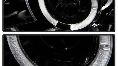 Spyder Auto Smoke LED Halo Projector Headlights for BMW Z3 M 1997-2002, High/Low H1                                     - PRO-YD-BMWZ396-HL-SM - Image 7