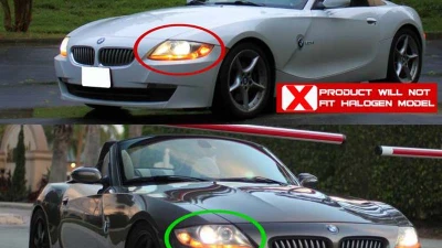Spyder Auto Black HID Halo Projector Headlights for BMW Z4 2003-2008                                     - PRO-YD-BMWZ403-HID-BK - Image 3
