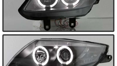 Spyder Auto Black HID Halo Projector Headlights for BMW Z4 2003-2008                                     - PRO-YD-BMWZ403-HID-BK - Image 8