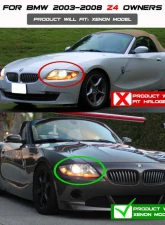 Spyder Auto Chrome HID Halo Projector Headlights for BMW Z4 2003-2008                                     - PRO-YD-BMWZ403-HID-C - Image 5