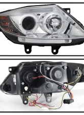 Spyder Auto Non-HID Halo Chrome Projector Headlights for BMW Z4 2003-2008                                     - PRO-YD-BMWZ403-HL-C - Image 2