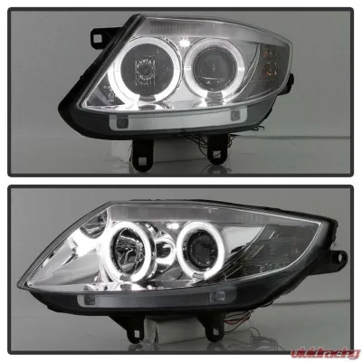 Spyder Auto Non-HID Halo Chrome Projector Headlights for BMW Z4 2003-2008 - PRO-YD-BMWZ403-HL-C