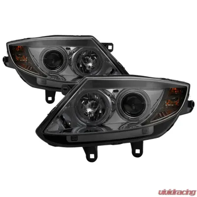Spyder Auto Smoke LED Halo Projector Headlights for BMW Z4 M 1996-2008 Halogen Lights - PRO-YD-BMWZ403-HL-SM