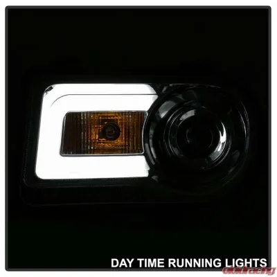 Spyder Auto Smoke DRL LED Projector Headlights for Chrysler 300C 2005-2010, H7 Lights Included - PRO-YD-C300C-DRL-SM