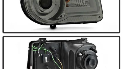 Spyder Auto Smoke DRL LED Projector Headlights for Chrysler 300C 2005-2010, H7 Lights Included                                     - PRO-YD-C300C-DRL-SM - Image 2