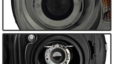 Spyder Auto Smoke DRL LED Projector Headlights for Chrysler 300C 2005-2010, H7 Lights Included                                     - PRO-YD-C300C-DRL-SM - Image 3