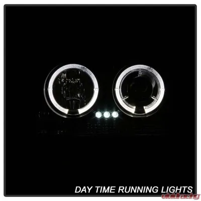 Spyder Auto Halo LED Black Projector Headlights for Chrysler 300 2005-2009 - PRO-YD-C305-HL-BK