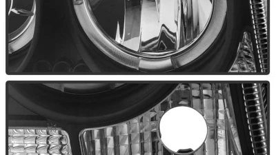 Spyder Auto Halo LED Black Projector Headlights for Chrysler 300 2005-2009                                     - PRO-YD-C305-HL-BK - Image 4