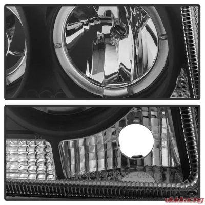 Spyder Auto Halo LED Black Projector Headlights for Chrysler 300 2005-2009 - PRO-YD-C305-HL-BK