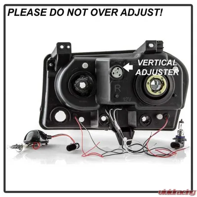 Spyder Auto Halo LED Black Projector Headlights for Chrysler 300 2005-2009 - PRO-YD-C305-HL-BK