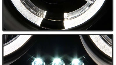 Spyder Auto Halo LED Black Projector Headlights for Chrysler 300 2005-2009                                     - PRO-YD-C305-HL-BK - Image 7