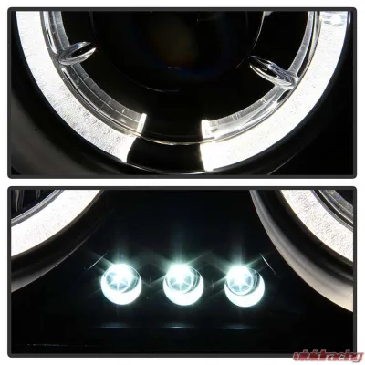 Spyder Auto Halo LED Black Projector Headlights for Chrysler 300 2005-2009 - PRO-YD-C305-HL-BK