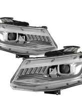 Spyder Auto Signature Halogen Projector Headlights Chrome for 2016-2020 Chevrolet Camaro                                     - PRO-YD-CCAM16HALSI-SEQ-C - Image 10