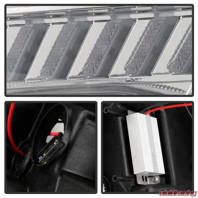 Spyder Auto Signature Halogen Projector Headlights Chrome for 2016-2020 Chevrolet Camaro - PRO-YD-CCAM16HALSI-SEQ-C