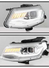 Spyder Auto Signature Halogen Projector Headlights Chrome for 2016-2020 Chevrolet Camaro                                     - PRO-YD-CCAM16HALSI-SEQ-C - Image 7