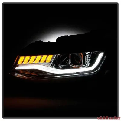 Spyder Auto Signature Halogen Projector Headlights Chrome for 2016-2020 Chevrolet Camaro - PRO-YD-CCAM16HALSI-SEQ-C