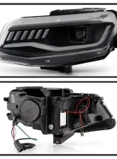 Spyder Auto Signature HID Projector Headlights Black for 2016-2020 Chevrolet Camaro                                     - PRO-YD-CCAM16HIDSI-SEQ-BK - Image 2