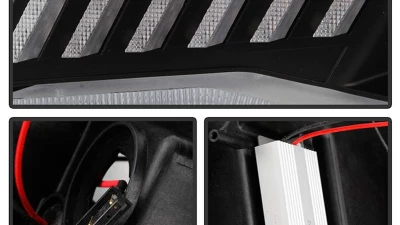 Spyder Auto Signature HID Projector Headlights Black for 2016-2020 Chevrolet Camaro                                     - PRO-YD-CCAM16HIDSI-SEQ-BK - Image 4