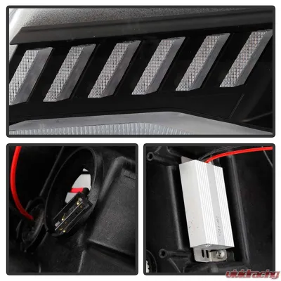 Spyder Auto Signature HID Projector Headlights Black for 2016-2020 Chevrolet Camaro - PRO-YD-CCAM16HIDSI-SEQ-BK