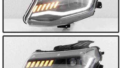 Spyder Auto Signature HID Projector Headlights Black for 2016-2020 Chevrolet Camaro                                     - PRO-YD-CCAM16HIDSI-SEQ-BK - Image 7