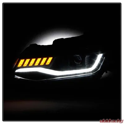 Spyder Auto Signature HID Projector Headlights Black for 2016-2020 Chevrolet Camaro - PRO-YD-CCAM16HIDSI-SEQ-BK