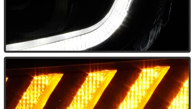 Spyder Auto Signature HID Projector Headlights Black for 2016-2020 Chevrolet Camaro                                     - PRO-YD-CCAM16HIDSI-SEQ-BK - Image 9