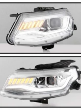 Spyder Auto Signature HID Projector Headlights Chrome for Chevrolet Camaro 2016-2020                                     - PRO-YD-CCAM16HIDSI-SEQ-C - Image 7