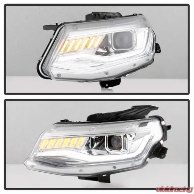Spyder Auto Signature HID Projector Headlights Chrome for Chevrolet Camaro 2016-2020 - PRO-YD-CCAM16HIDSI-SEQ-C