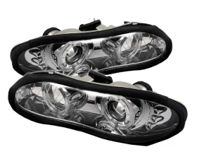 Spyder Auto Halo LED Chrome Projector Headlights for Chevrolet Camaro 1998-2002