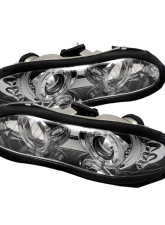 Spyder Auto Halo LED Chrome Projector Headlights for Chevrolet Camaro 1998-2002                                     - PRO-YD-CCAM98-HL-C - Image 2