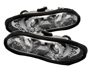 Spyder Auto Halo LED Chrome Projector Headlights for Chevrolet Camaro 1998-2002 - PRO-YD-CCAM98-HL-C - Image 2