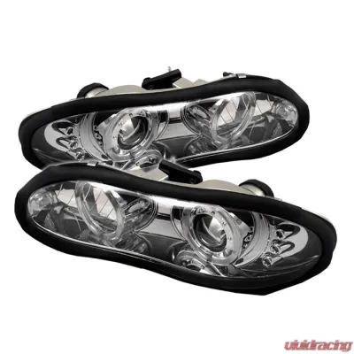 Spyder Auto Halo LED Chrome Projector Headlights for Chevrolet Camaro 1998-2002 - PRO-YD-CCAM98-HL-C