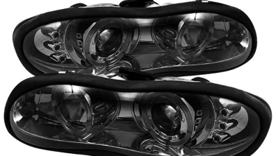 Spyder Auto Smoke LED Halo Projector Headlights for Chevrolet Camaro 1993-2002                                     - PRO-YD-CCAM98-HL-SM - Image 2