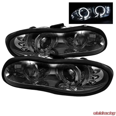 Spyder Auto Smoke LED Halo Projector Headlights for Chevrolet Camaro 1993-2002 - PRO-YD-CCAM98-HL-SM