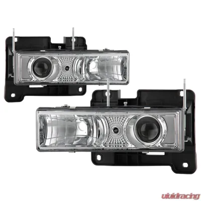 Spyder Auto Chrome Projector Headlights for GMC Yukon 1992-1999 with Replaceable City Lights - PRO-YD-CCK88-C