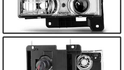 Spyder Auto Chrome Projector Headlights for GMC Yukon 1992-1999 with Replaceable City Lights                                     - PRO-YD-CCK88-C - Image 2