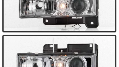 Spyder Auto Chrome Projector Headlights for GMC Yukon 1992-1999 with Replaceable City Lights                                     - PRO-YD-CCK88-C - Image 8