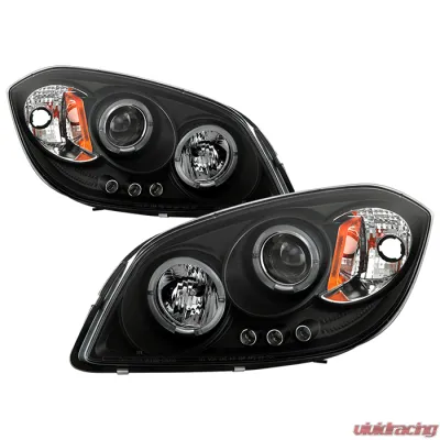 Spyder Auto Halo LED Black Projector Headlights for Chevrolet Cobalt 2005-2009 - PRO-YD-CCOB05-HL-BK