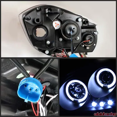Spyder Auto Halo LED Black Projector Headlights for Chevrolet Cobalt 2005-2009 - PRO-YD-CCOB05-HL-BK