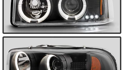 Spyder Auto Black Projector Headlights for GMC Yukon Denali Yukon XL 2000-2006                                     - PRO-YD-CDE00-HL-BK - Image 9