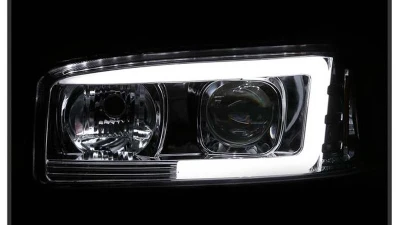 Spyder Auto Signature V2 Projector Headlights Light Bar DRL Chrome for GMC Sierra Denali Yukon 1999-2007                                     - PRO-YD-CDE00V2-LB-C - Image 9
