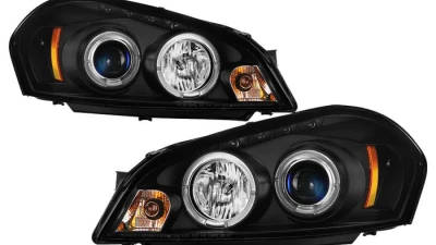 Spyder Auto Black LED Halo Projector Headlights for 2006-2007 Chevrolet Monte Carlo SS                                     - PRO-YD-CHIP06-HL-BK - Image 9