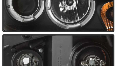 Spyder Auto Black LED Halo Projector Headlights for 2006-2007 Chevrolet Monte Carlo SS                                     - PRO-YD-CHIP06-HL-BK - Image 3