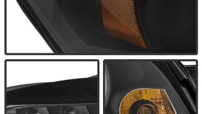 Spyder Auto Black LED Halo Projector Headlights for 2006-2007 Chevrolet Monte Carlo SS                                     - PRO-YD-CHIP06-HL-BK - Image 4