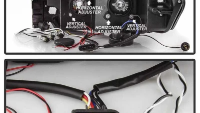 Spyder Auto Black LED Halo Projector Headlights for 2006-2007 Chevrolet Monte Carlo SS                                     - PRO-YD-CHIP06-HL-BK - Image 5