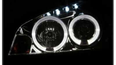 Spyder Auto Chrome LED Halo Projector Headlights for Chevrolet Monte Carlo SS 2006-2007                                     - PRO-YD-CHIP06-HL-C - Image 9